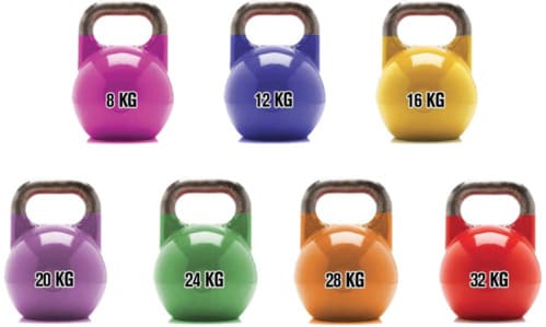 kettlebell por colores